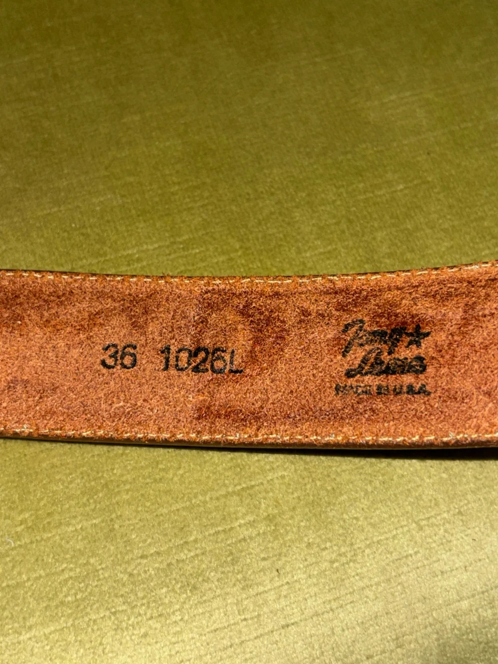 VINTAGE TONY LAMA Belt 36 Brown Cowhide leather Western Cowboy Rodeo
